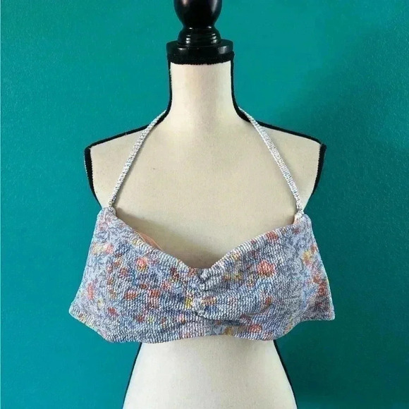 New with tags J crew Scrunchie sweetheart bikini top in afternoon floral - Picture 4 of 8